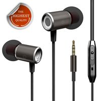Earbuds, KINDRM 3.5mm Plug Stereo Wired Earbud Headphones in-Ear Deep Bass Earphones with Volume Control Microphone for iOS & Android Phone Laptops Gaming and All 3.5mm Jack Audio Device (Black)