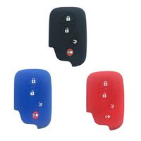 Black Red and Navy Blue Key Fob Case Cover Jacket Keyless Remote Smart Key Fob Skin Clicker Case Skin Cover for Lexus GS430 GS300 IS350 IS250