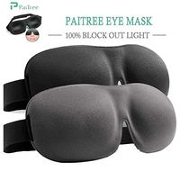 Eye Mask for Sleeping, PaiTree Sleep Mask for Men Women, 99% Block out Light, Comfort and Lightweight 3D Eye Cover, Pressure-free Eyeshades for Travel, Shift Work, Naps, Night Blindfold (Black+Gray)