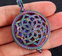 LUMENTERRA Aromatherapy Essential Oil Multi Color Bling Necklace Locket With Pads Aroma Diffuser Necklace Open Lockets Pendant Perfume