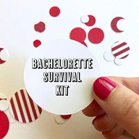 Sweet Thymes 20 Bachelorette Survival Kit Sticker | Round Circle Sticker Hangover Bachelorette Party | Favor Bag Gift Label | Envelope Seal Package Sticker