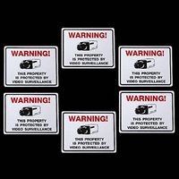 6 VIDEO SURVEILLANCE CAMERAS IN USE WARNING STICKERS 3x4"