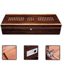Household Supplies Cigar Box Humidor Humidor Paint Humidor Cigar Humidor Large Capacity Cigar Cabinet Cedar Cigar Cabinet Stainless Steel Handle Thick Metal Hinge Cigar Accessories & Humidors