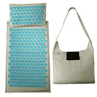 Acupuncture Mat and Pillow Set, Lotus Shaped Acupressure Massage Pad Large Size Multifunction Relaxation Tool with Portable Bag