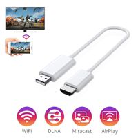 Wireless Display Adapter, 2.4G/5G WiFi Wireless 4K HDMI Adapter, Support Dual Screen Display, DLNA Mirror Function, for iOS/Android/Windows/Laptop/Projector/TV/Video Display Dongle