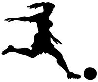 hBARSCI Soccer Player Vinyl Decal - 5 Inches - for Cars, Trucks, Windows, Laptops, Tablets, Outdoor-Grade 2.5mil Thick Vinyl - Black