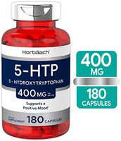 Horbaach 5HTP 400mg | 180 Capsules | Huge Size & Max Potency | Non-GMO, Gluten Free | 5 Hydroxytryptophan Extra Strength Supplement