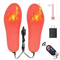 FeiGu Electric Heated Insoles with Remote Control, 1800mAh Rechargeable Battery Heated Insoles Foot Warmer for Skiing, Hiking and Fishing