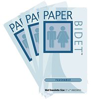 Paper Bidet (New!)- Flushable, Unscented Single Moist Toilet Wipes 30 Individual Packs Per Order **On Sale**