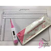 Digital Ovulation Thermometer BBT Centigrade (Celsius) + Fertility Chart + 5 Midstream Stick Pregnancy Test