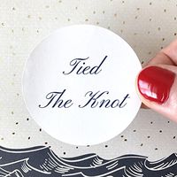 Sweet Thymes 40 Tied The Knot Stickers | Nautical Destination Wedding Welcome Favor Bag Circle Label Round Gift Bag Seal Cards Envelope Package Goodie Candy Treat Bag