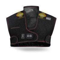 Electric Massage Heating Pad,16"-21"Adjustable Heating Pad with 3 Heated Levels & 3 Vibrations Massage for Neck and Shoulder Back Pain Relief, Extra Large Heating pad for Full Body Massage Heating