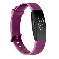 AK Soft TPU Wristbands Compatible with Fitbit Inspire HR/Fitbit Inspire/Fitbit Ace 2 Bands, Sports Waterproof Wristbands for Fitbit Inspire HR Fitness Tracker (Sangria, Large)
