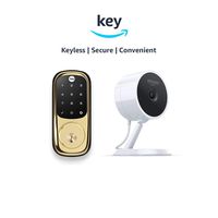 Yale Assure YRD226 Touchscreen Deadbolt + Amazon Cloud Cam | Key Smart Lock Kit (Polished Brass)