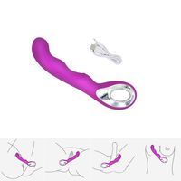 Personal Wand Massager for Women T Shirt USB Charging Handheld Massager with10 Frequency Vibration - Mute - Cordless Silicone Vibrator -Purple by Teanmy