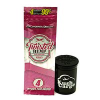 Twisted Hemp Wraps California Dream Flavor All Natural with KC Pop Top (15 Packs)
