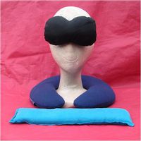 Computer User Kit Includes: Royal Blue Computer Wrist Pillow, Microwaveable Neck Pillow, and Contoured Silk Eye Pillow