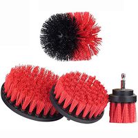Xigeapg Bristle 4 Piece Drill Brush Nylon Cordless Drill Powered Spinning Brush Heavy Duty Scrubbing