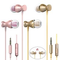 2 Packs Magnetic Earbud Headphones with Remote & Microphone, DaKuan in Ear Earphone Stereo Sound Noise Isolating Tangle Free for Smartphones, Laptops, Gaming, Fits All 3.5mm Interface Device