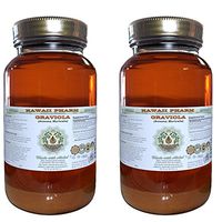 Graviola Alcohol-Free Liquid Extract, Graviola (Annona Muricata) Dried Leaf Glycerite Hawaii Pharm Natural Herbal Supplement 2x32 oz Unfiltered