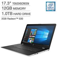 HP Premium High Performance 17.3in Touchscreen HD+ SVA (1600 x 900) Laptop~8th Gen Intel i5-8250U~12GB RAM~1TB HDD~Radeon 2GB~Wifi~Backlit~DVD-DW~Bluetooth-Win10(Renewed)