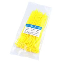 gu6uesa8n Nylon Cable Zip Ties, Heavy Duty 6 Inch 100 Pieces Ultra Strong Plastic Wire Ties, Self-Locking Tie Wraps with 50 Pounds Tensile Strength Yellow