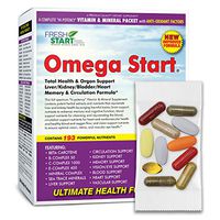 Omega Start - Complete Daily Vitamin Packet | Multivitamin Supplement with Antioxidants | Liver + Kidney + Memory + Heart Support | 30-Day Supply