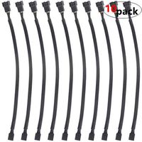 WMYCONGCONG 10 PCS 10" 4 Pin PWM Fan Extension Power Cable Connector Case Male to Female for Computer