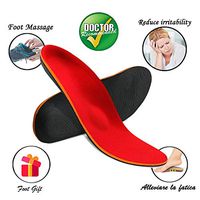 Orthopedic Insoles, Unisex Daily Shock Absorption Gel Sports Inserts for Flat Feet, Plantar Fasciitis, Feet Heel Pain Relief,44