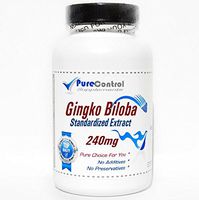 Ginkgo Biloba Standardized Extract 240mg 24% Glycosides // 100 Capsules // Pure // by PureControl Supplements