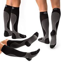 3 Pairs of Compression Socks for Women & Men Knee High Compression Socks - Relieve Calf & Leg Pain - Graduated to Boost Circulation & Reduce Edema Swelling - (Black and Gray, M)