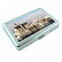 Famous Landmark Neuschwanstein Castle Germany S12 Silver Cigarette Case Metal Wallet Id Holder 4" X 2.75" RFID Protection