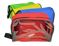Lightning X Color Coded First Aid Medical Kit Accessory Pouches - Zippered Bag w/Transparent Window - Set of 4