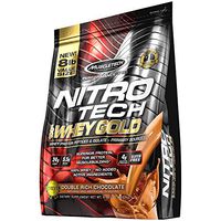 MuscleTech NitroTech 100% Whey Gold, Whey Isolate & Peptides, Double Rich Chocolate, 8 Pound