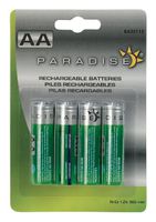 Sterno Home BA25115 Rechargeable Solar AA 900mAH Batteries, Green