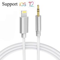 for iPhone AUX Cable Headphone Adapter 3.5mm Stereo Jack Speakers Cable Tablets MP3 Players Car Aux Cord Female Compatible for iPhone 11/XS Max/XR/8/8 Plus7/7 Plus Support All iOS (3.3ft) (Silver)
