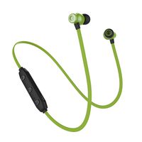 VOANZO Headphones Bluetooth V5.0 Noise Cancelling Bass Earbuds with Mic in-Ear Headphones Sweatproof Earphones for Sports Headsets Portable Earplugs 6 Hours Play Times - Green