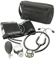 Prestige Medical Aneroid Sphygmomanometer Clinical Lite Stethoscope Kit, Black
