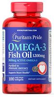 Puritan's Pride Nutritional Softgels, Omega-3 Fish Oil, 1200 mg, 100 Count