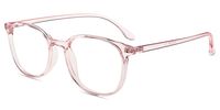 Firmoo Anti Blue Ray Computer Reading Glasses, Vintage Chic Square TR Frame, Anti Eyestrain UV400 Protection Glasses for Women（Pink, 2.50）