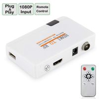 HDMI to Coax RF Converter Modulator for TV - HDMI in Coaxial Out Convertor Adapter Box with Remote Control RF Analog Signal Transmitter Adaptor with Zoom Function for Old TV Support 1080P Input