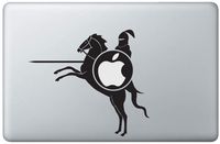 Crusader Black Knight Apple Logo Glow Shield Art Vinyl Decal Sticker Skin Macbook 11" inch Pro Retina Air Mac Laptop Design Artwork by Trendy Accessories