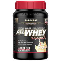 ALLMAX Nutrition AllWhey Gold 100 Whey Protein Premium Whey Protein Isolate Birthday Cake 2 lbs 907 g