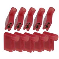 Lala Smill 20pcs 22-18 Gauge Nylon Flag Spade,Female Insulated Quick Disconnects Electrical Flag Connector Terminal Red