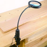 WoodRiver LED Shop Light with Magnifying Glass Head