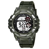 Fxbar, Cool Design Men Sport Watch LED Screen Back Light Automatic Watch Military Army Stopwatch (Army Green)