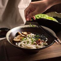 AXZHYX Bowl Ceramic Bowl Cake Snack Dessert Tray Oven Tableware Noodle Grain Soup Plate 23x7.6cm Hotel Tableware Home Noodles Boiled Fish Soup Bowl
