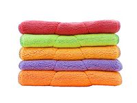 Microfiber Cleaning Dish Cloths Dust Cloths with Two Colors On Two Sides Highly Absorbent Lint Free Streak Free for Tacking Any Cleaning Job with Ease 5 Pcs (28 X 17 cm)