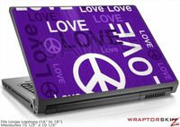 Large Laptop Skin - Love and Peace Purple by WraptorSkinz