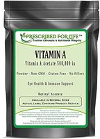 Vitamin A - Vitamin-A Acetate 500,000 iu Powder (Retinyl Acetate), 4 oz (113 g)